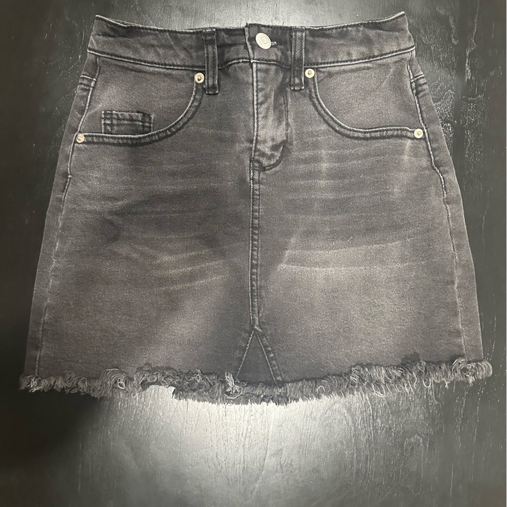 Juniors Girl Black Jean Skirt